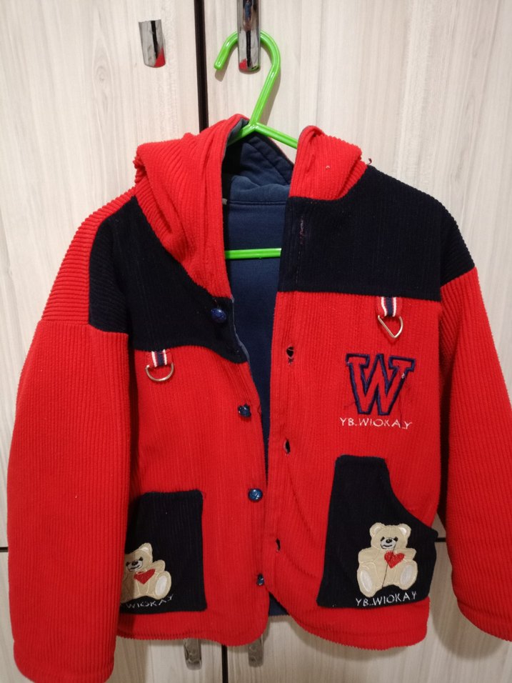 Kız Çocuk Renkli Düğmeli Ceket - Görsel 3