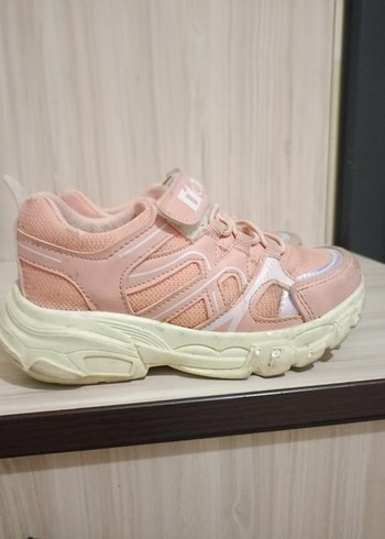 Kız Çocuk Pembe Bağcıklı Spor Ayakkabı - Görsel 2