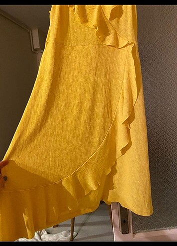 s Beden Sarı plaj elbisesi