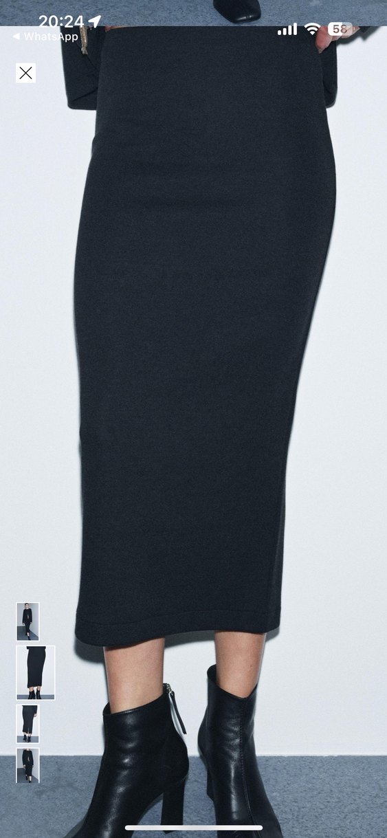 Siyah Uzun Kadın Triko Elbise - Görsel 2