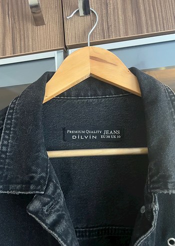 Dilvin siyah Düğmeli Denim Ceket - Görsel 2