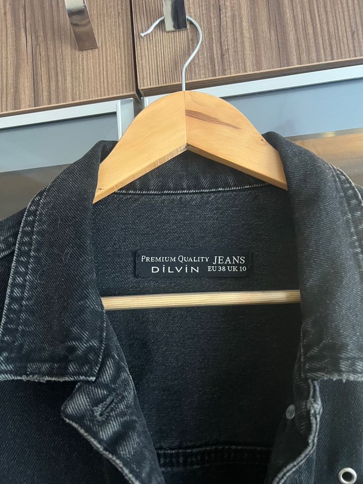 Dilvin siyah Düğmeli Denim Ceket - Görsel 2