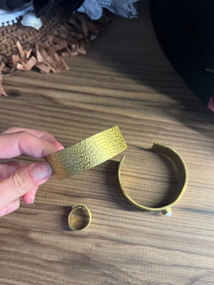 Bohem Tarzı Parlak Altın Tokalı Bilezik pirinç takısı - Görsel 3