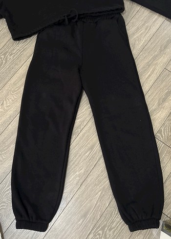 Zara KadınSiyah Salaş Sweatshirt ve Eşofman Takımı