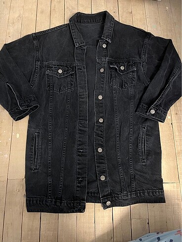 Diğer Siyah Oversize Kot Ceket