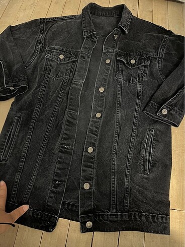 36 Beden Siyah Oversize Kot Ceket