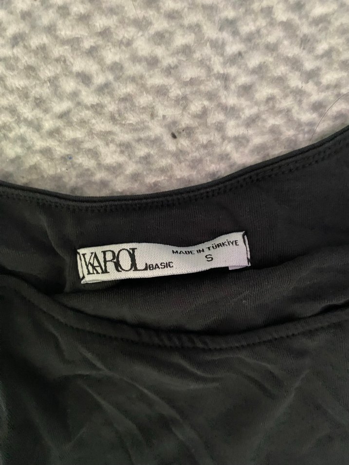 Kadın Siyah Uzun Drapeli Straplez Elbise - Görsel 2