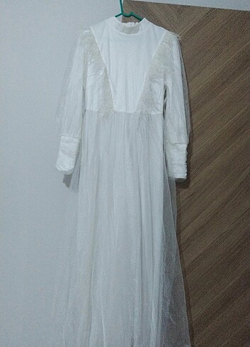 Beyaz nikah elbise 42 beden  - Görsel 3