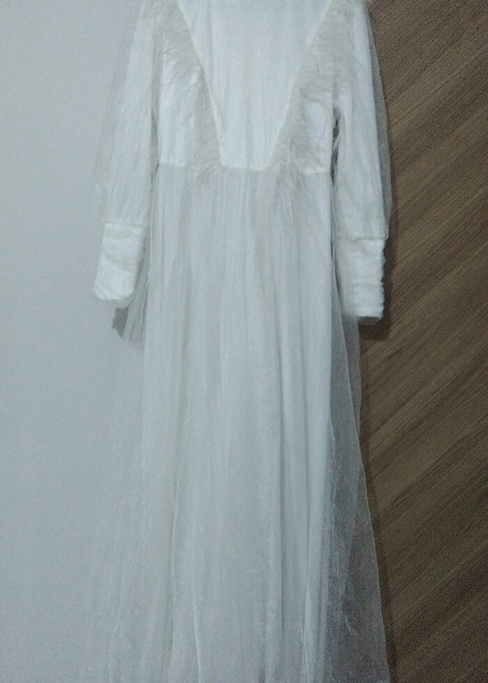 Beyaz nikah elbise 42 beden  - Görsel 2