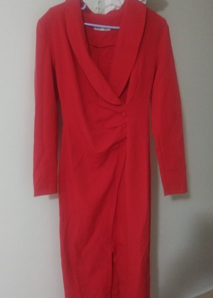 Kirmizi elbise m beden - Görsel 3