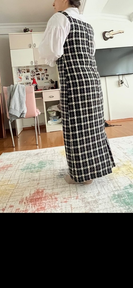 Uzun salopet tüvit elbise - Görsel 2