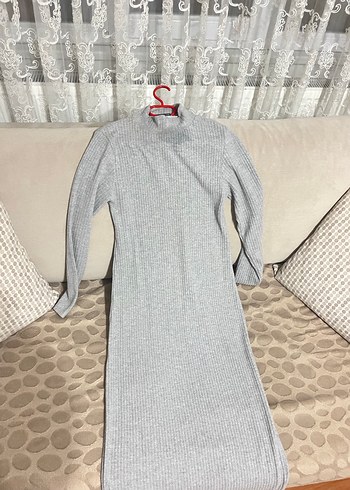 Gri  kalem elbise - Görsel 2