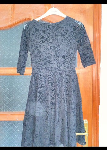 Diğer Lacivert Vintage Gotik Midi Elbise