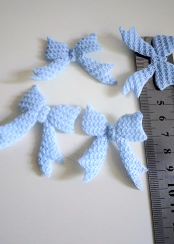 Mavi Örgü Dokulu Fiyonk - Görsel 2