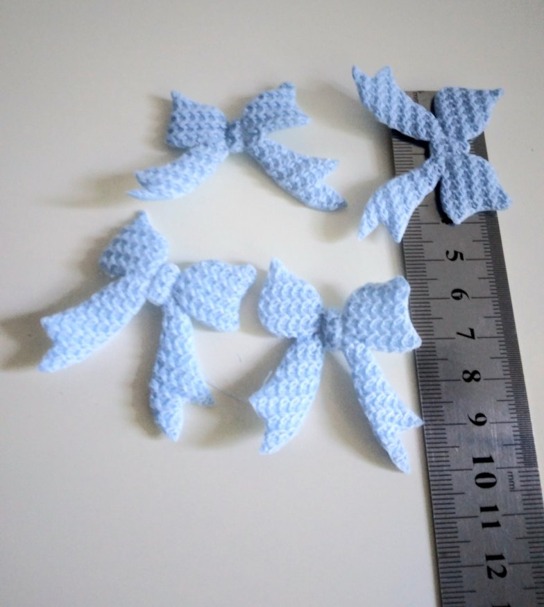 Mavi Örgü Dokulu Fiyonk - Görsel 2