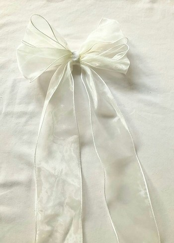 Ekru Renk Organze Fiyonk (Toka yapabilirsiniz) - Görsel 2