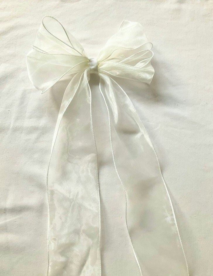 Ekru Renk Organze Fiyonk (Toka yapabilirsiniz) - Görsel 2