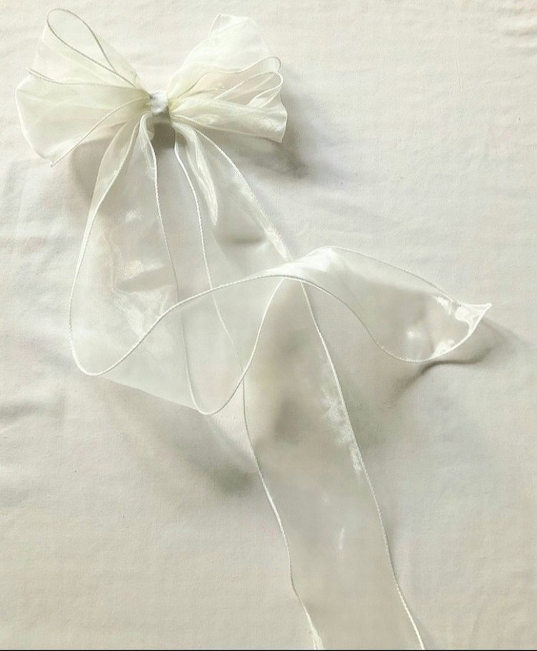 Ekru Renk Organze Fiyonk (Toka yapabilirsiniz) - Görsel 3