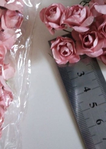 Somon Renk Kağıt Gül - Görsel 2