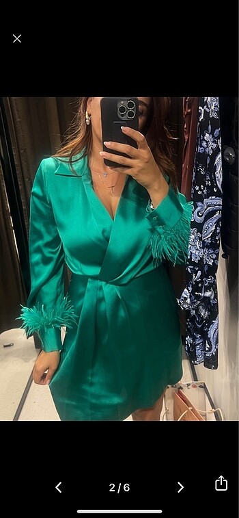 Muhteşem saten elbise - Görsel 5