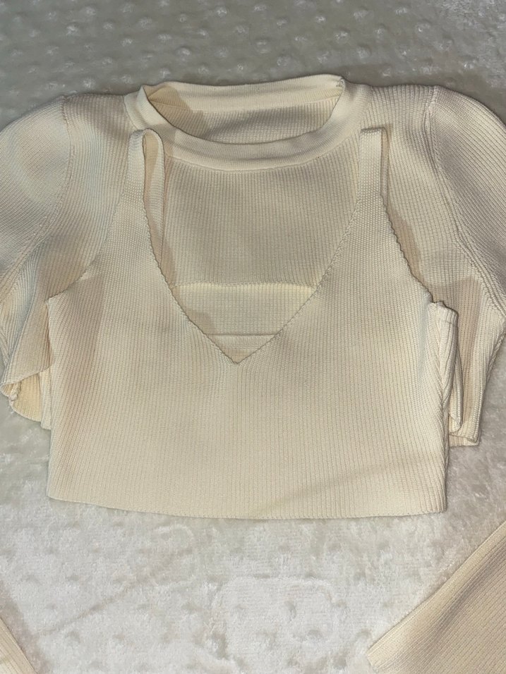 Krem rengi crop - Görsel 3