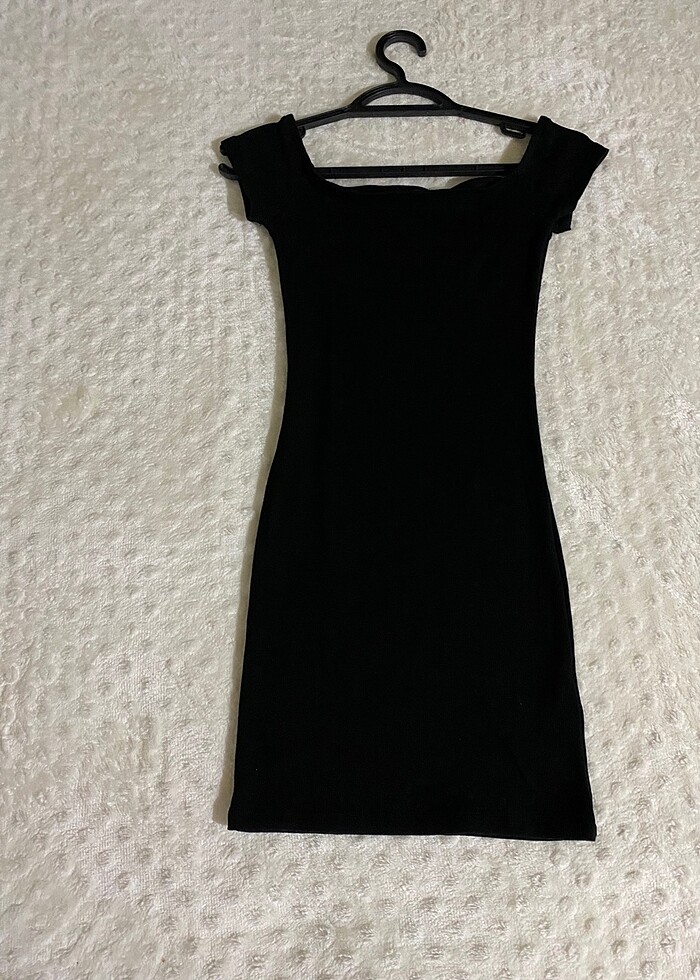 Bershka siyah mini elbise - Görsel 3