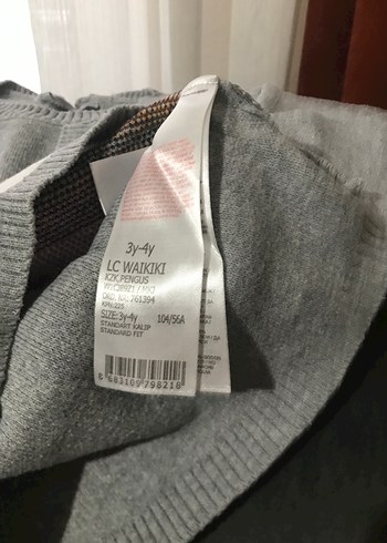 Kız Çocuk Gri Örgü Kazak - Görsel 2