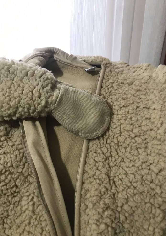 Kürk Detaylı Krem Bebek Tulumu - Görsel 3