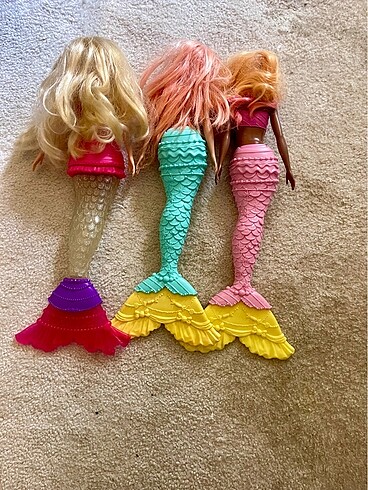  3 Adet Şeker Denizkızı Barbie bebek