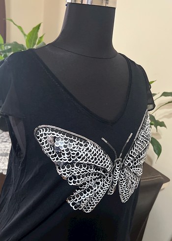 Zara Home Pul İşlemeli Siyah bluz