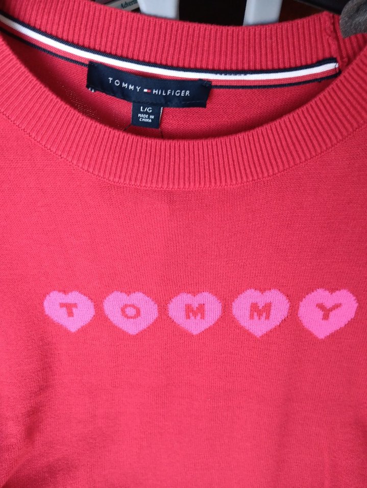 Tommy Hilfiger Kadın Kırmızı Kazak - Görsel 4