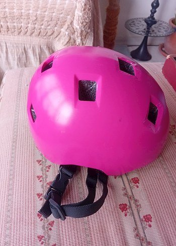 Pembe Renkli Bisiklet Kaskı Velcro Özellikli - Görsel 3