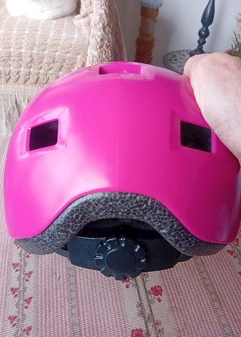 Pembe Renkli Bisiklet Kaskı Velcro Özellikli - Görsel 4