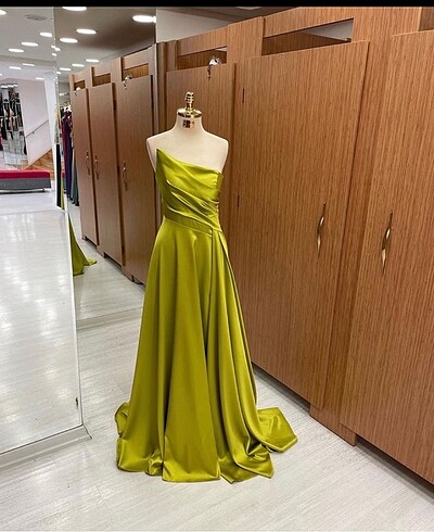 Trendyol & Milla Yağ yeşili abiye elbise