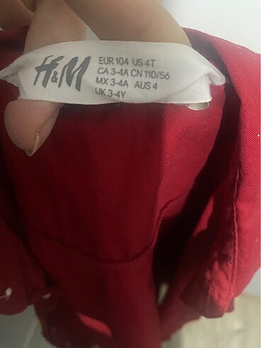 H&M kırmızı gömlek - Görsel 4