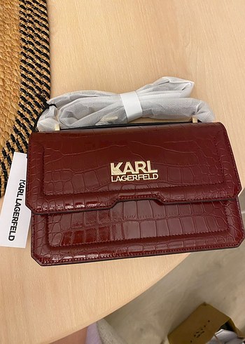 Beden Bordo Deri Kadın Çanta - Karl Lagerfeld