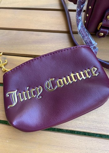 Beden Juicy Couture Bordo Nakışlı Deri Kadın Çanta