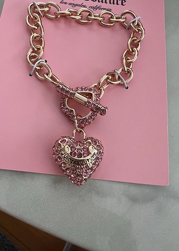 Juicy Couture Pembe Zincir Detaylı Kadın Bileklik
