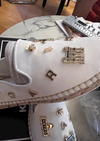 Karl LAGERFELD Bej Detaylı Beyaz Kadın Espadril - Görsel 5