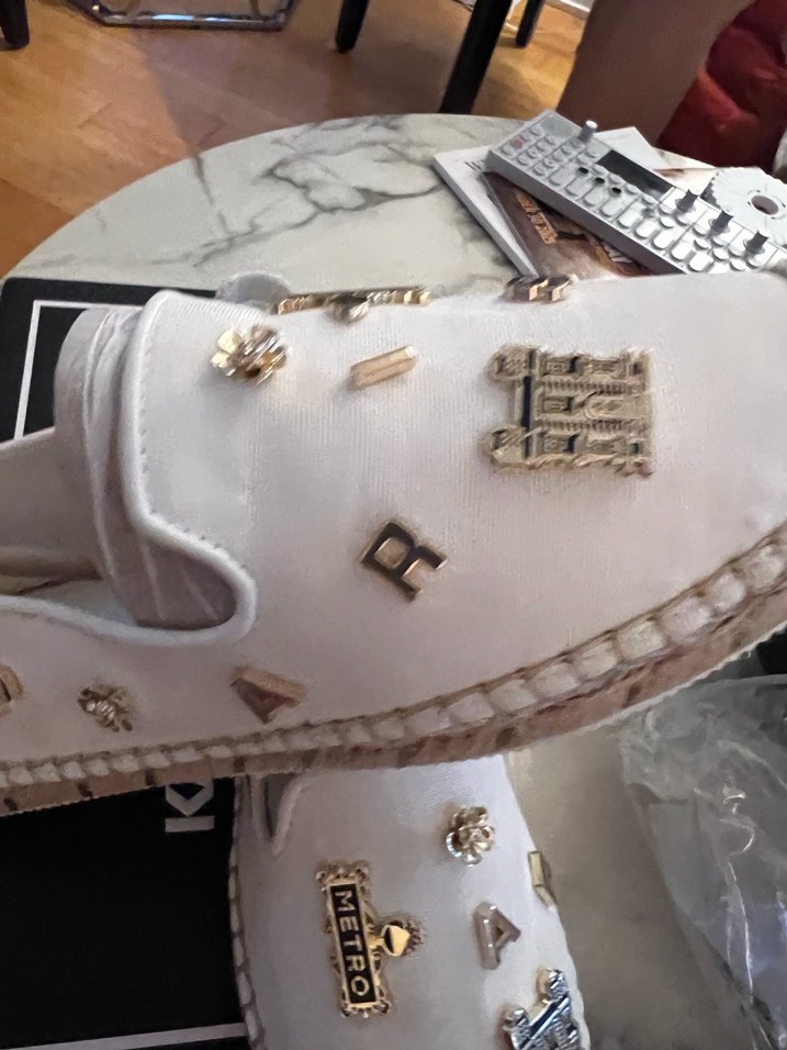 Karl LAGERFELD Bej Detaylı Beyaz Kadın Espadril - Görsel 5