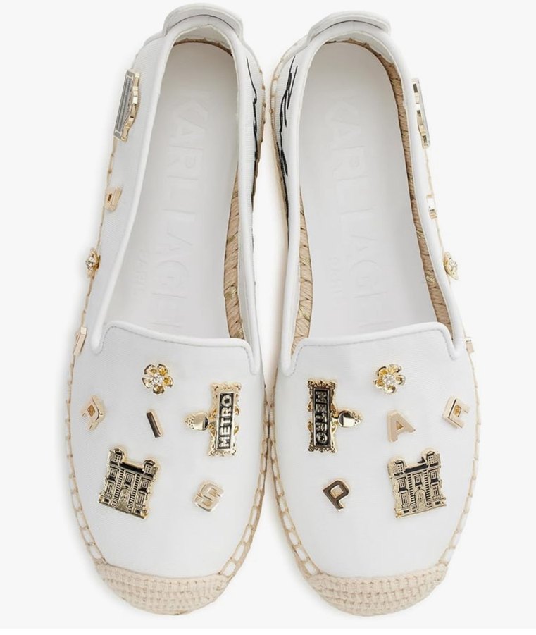 Karl LAGERFELD Bej Detaylı Beyaz Kadın Espadril - Görsel 2