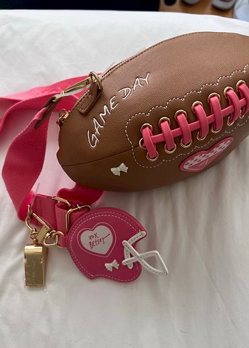 Betsey Johnson Fermuarlı Renkli Punk Tarzı Kız Çantası