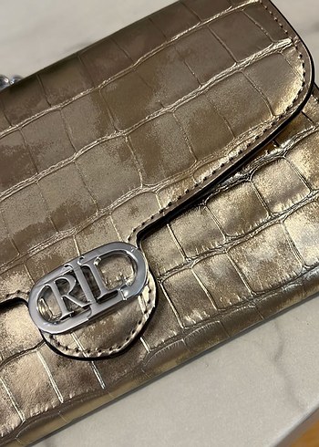Ralph Lauren Ralph Lauren Altın Renk Yılan Desenli Deri Kadın Clutch