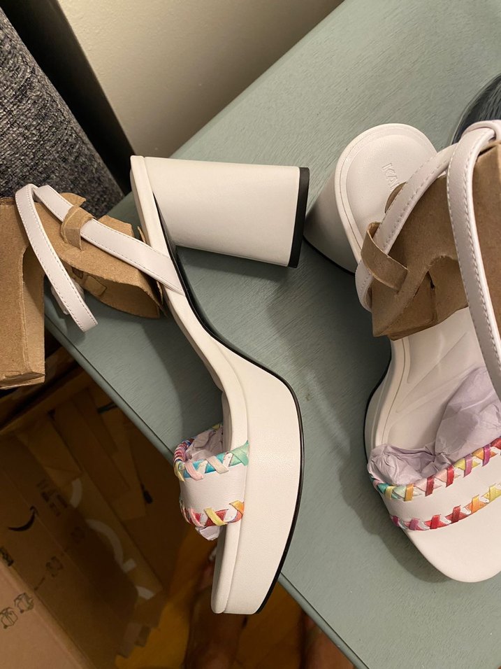 Karl LAGERFELD renkli Bağcıklı Platform Topuklu Kadın Sandalet - Görsel 4