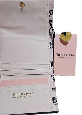 Beden Juicy Couture Siyah Suni Deri İşlemeli Kadın Cüzdanı