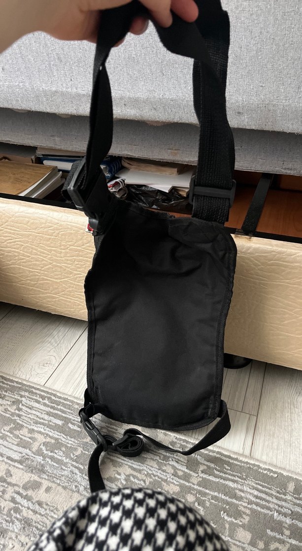 Siyah Fermuarlı Erkek Bacak Çantası - Görsel 4