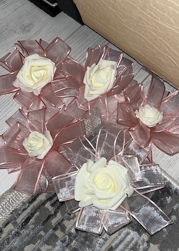 Pembe Kurdeleli Vintage Gelin bohça Aksesuarları - Görsel 2