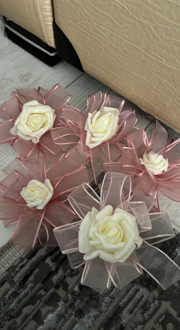 Pembe Kurdeleli Vintage Gelin bohça Aksesuarları - Görsel 4