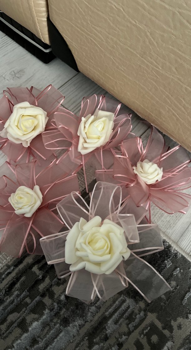 Pembe Kurdeleli Vintage Gelin bohça Aksesuarları - Görsel 3