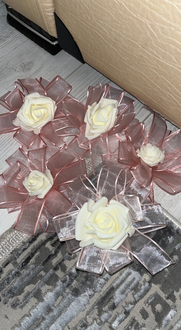 Pembe Kurdeleli Vintage Gelin bohça Aksesuarları - Görsel 2